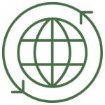 Sustainable, circular economy logo